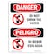 Signmission OSHA Sign, Do Not Drink Water Bilingual, 14in X 10in Aluminum, 10" W, 14" L, Bilingual Spanish OS-DS-A-1014-VS-1130 - alternate 1